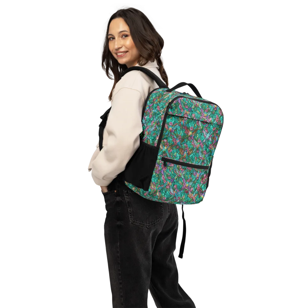 Emerald Aviary on Utility Backpack — Back