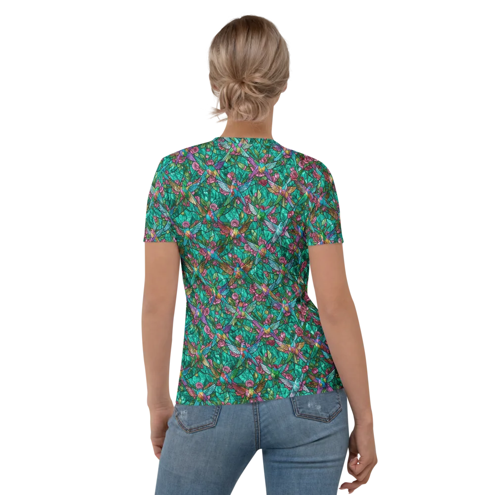 Emerald Aviary on Women's Crew Neck T-Shirt — Back