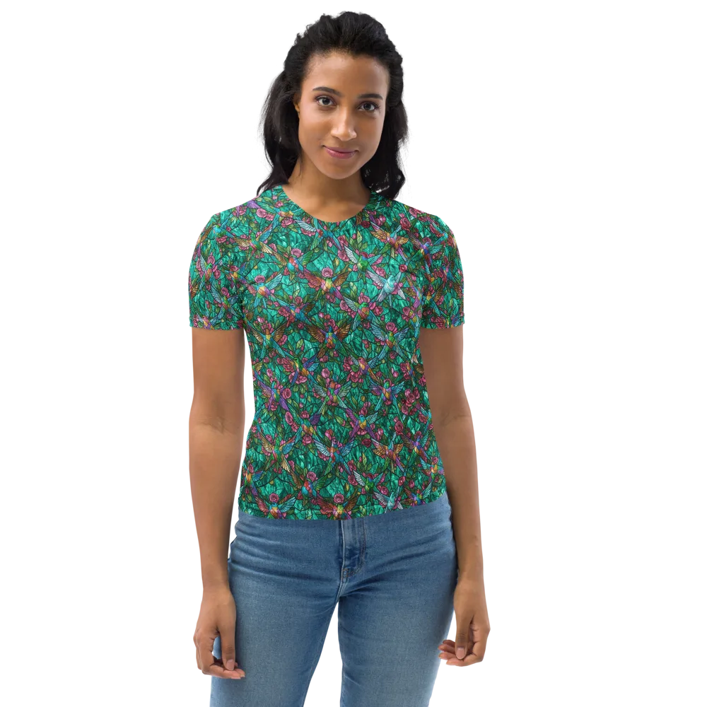 Emerald Aviary on Women's Crew Neck T-Shirt — Front