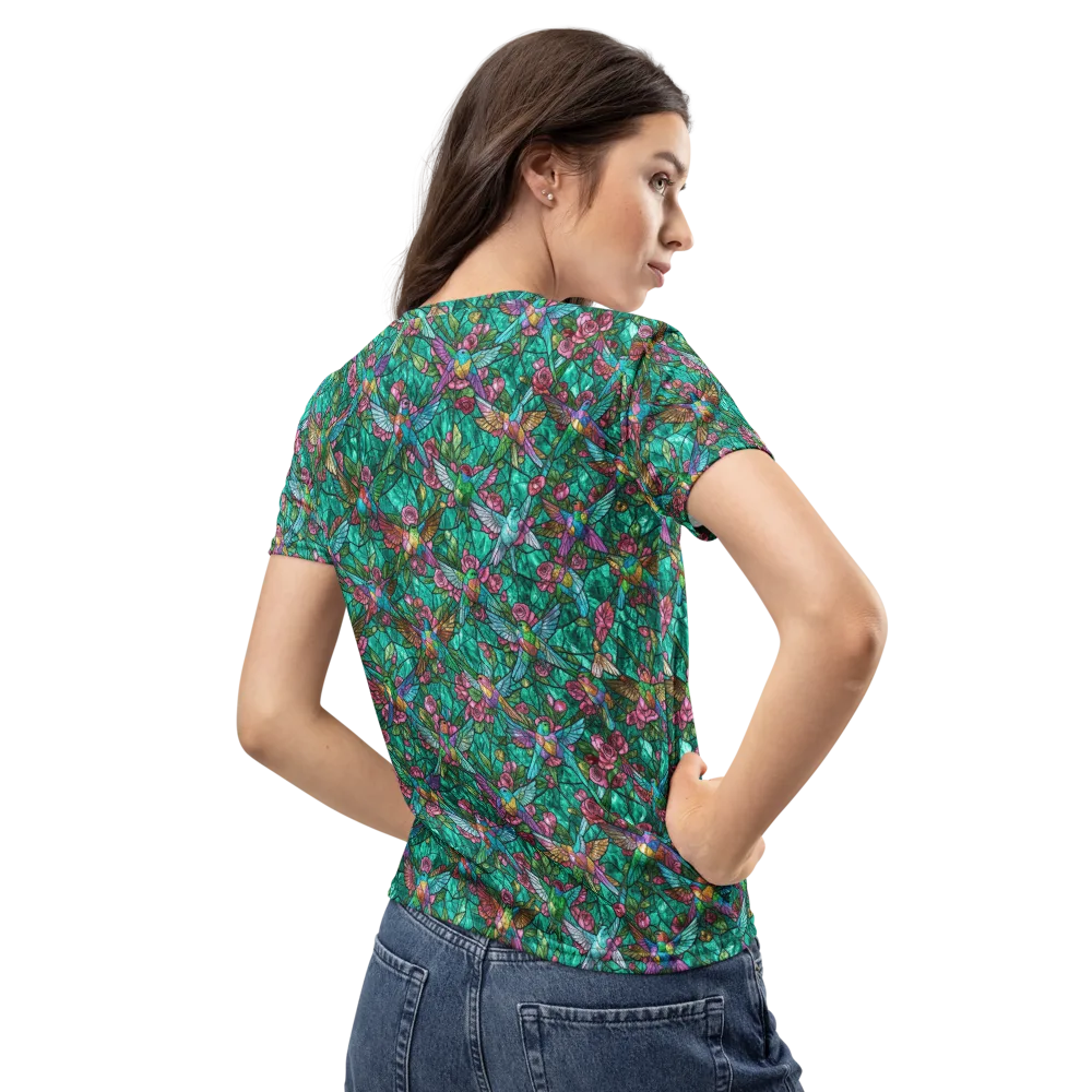 Emerald Aviary on Women's Crew Neck T-Shirt — Back
