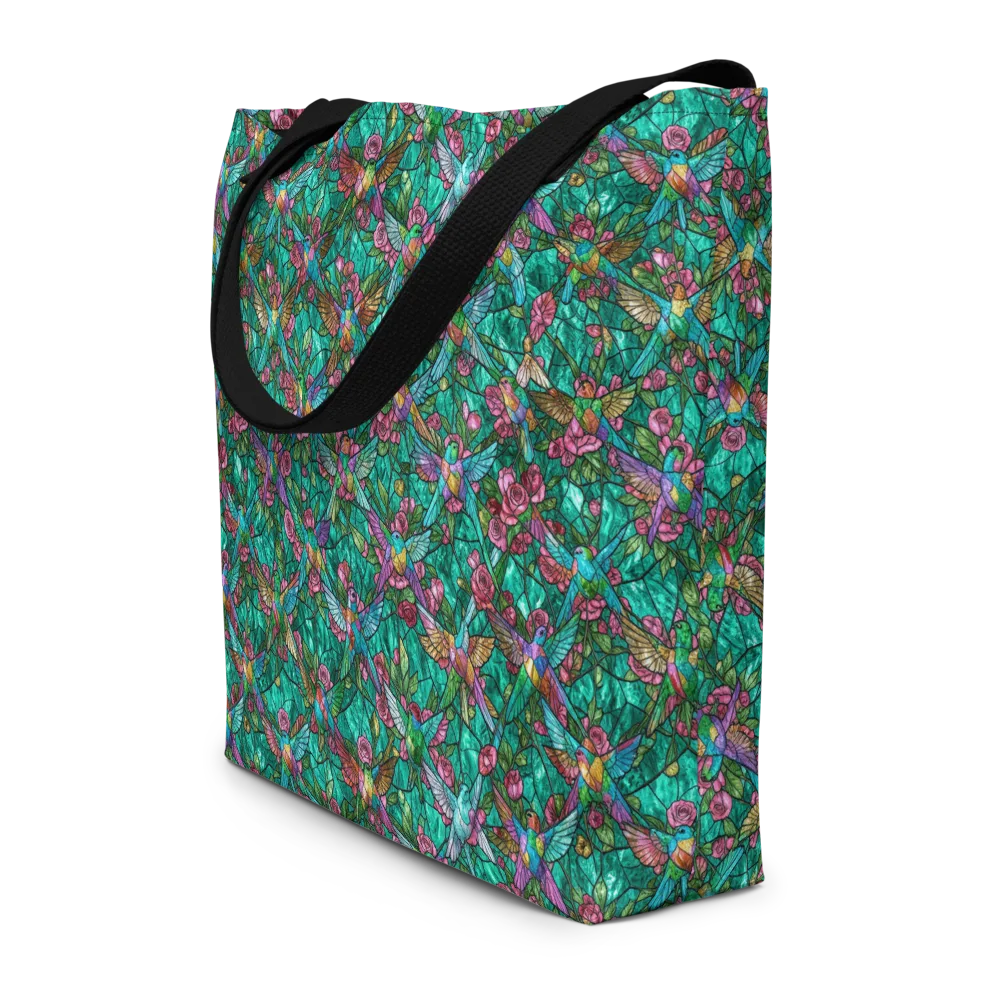 Emerald Aviary on Large Tote Bag W/ Pocket — Front