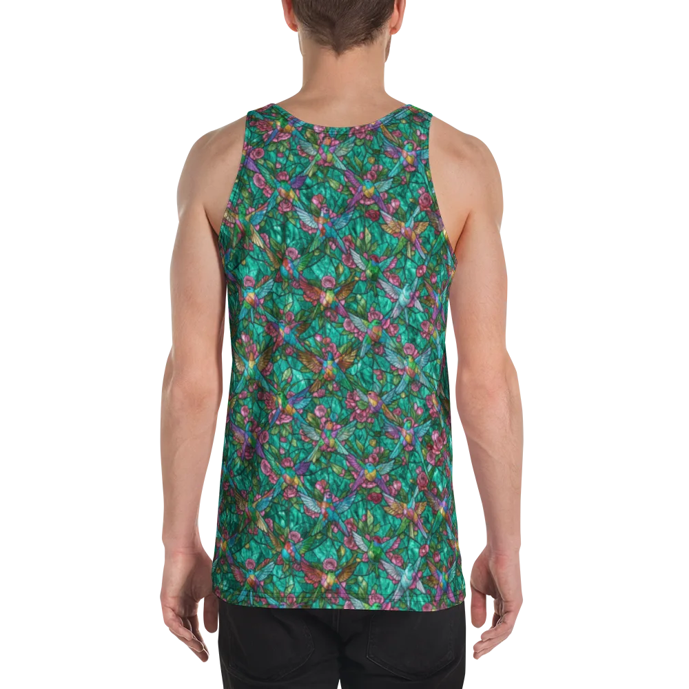 Emerald Aviary on Men's Tank Top — Back