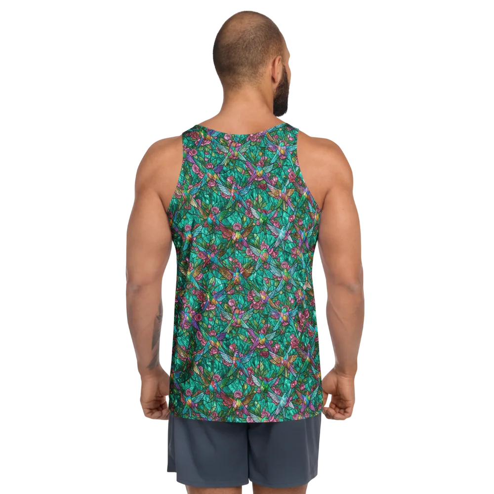 Emerald Aviary on Men's Tank Top — Back