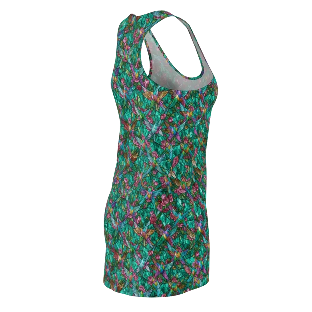 Emerald Aviary on Racerback Dress — Back Side