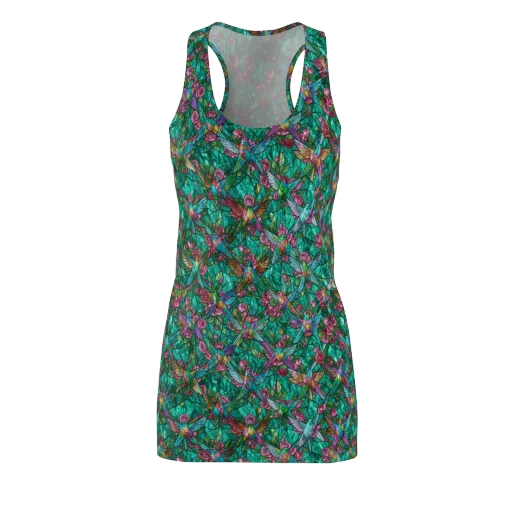 Emerald Aviary on a Racerback Dress