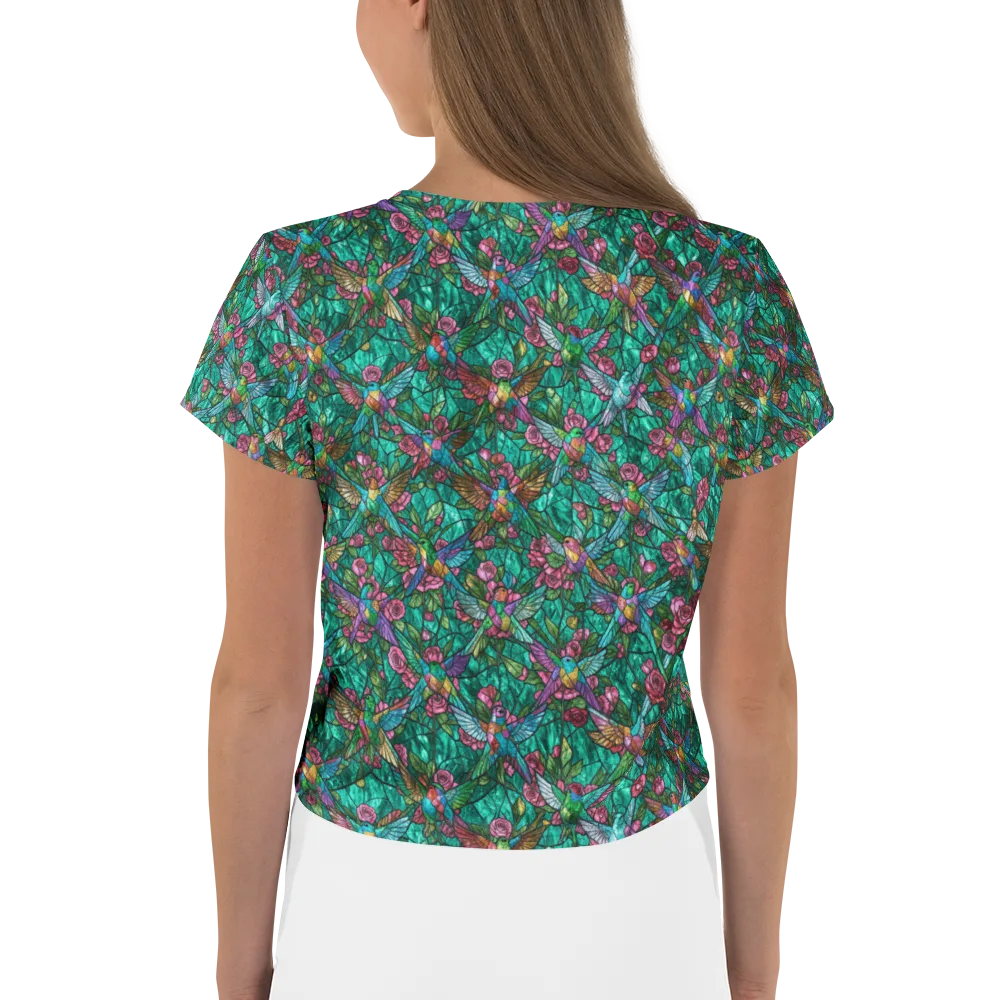 Emerald Aviary on Crop Tee — Back