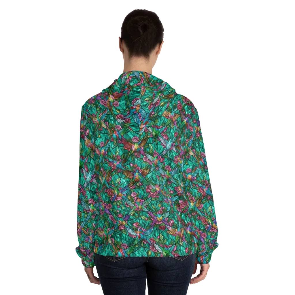 Emerald Aviary on Women's Full-Zip Hoodie — Back On Person