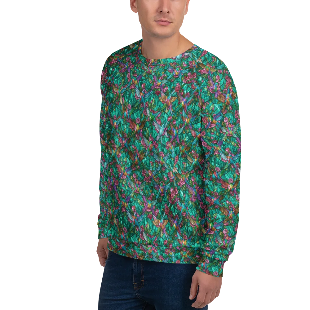 Emerald Aviary on Sweatshirt — Left Front