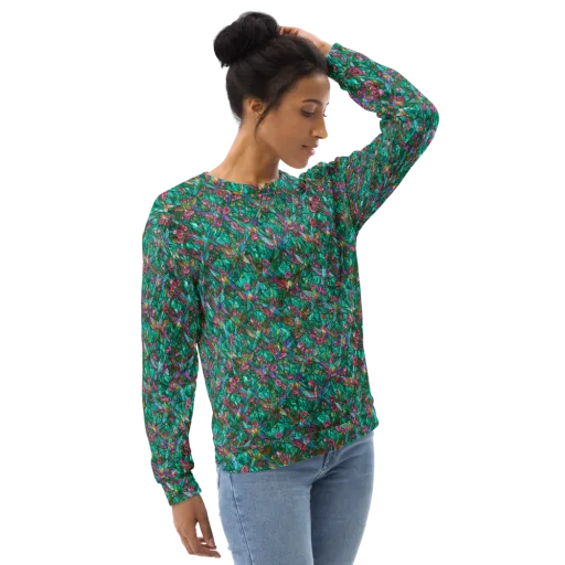 Emerald Aviary on a Sweatshirt