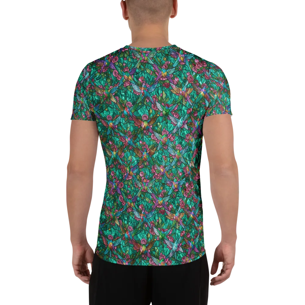 Emerald Aviary on Men's Athletic T-Shirt — Back