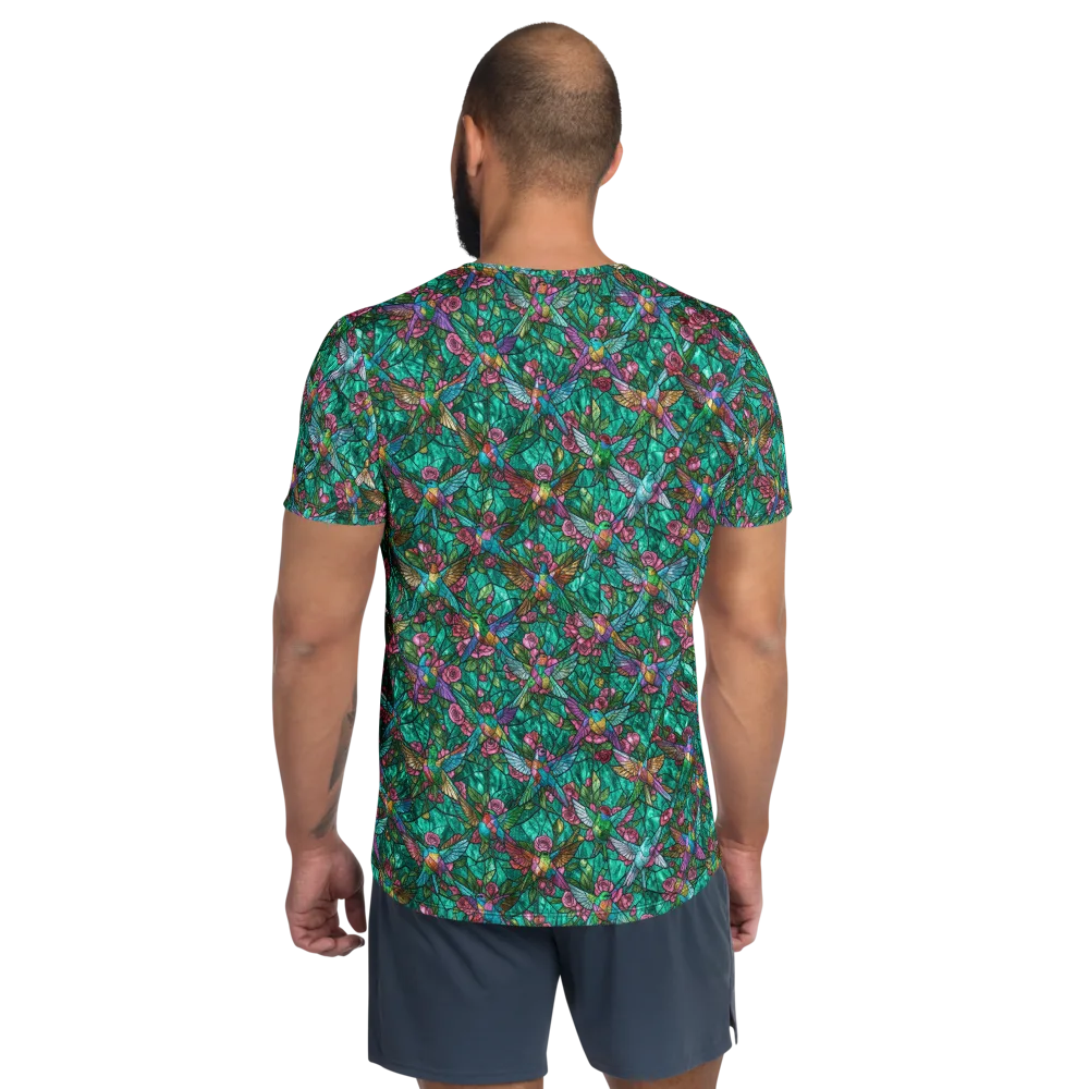 Emerald Aviary on Men's Athletic T-Shirt — Back