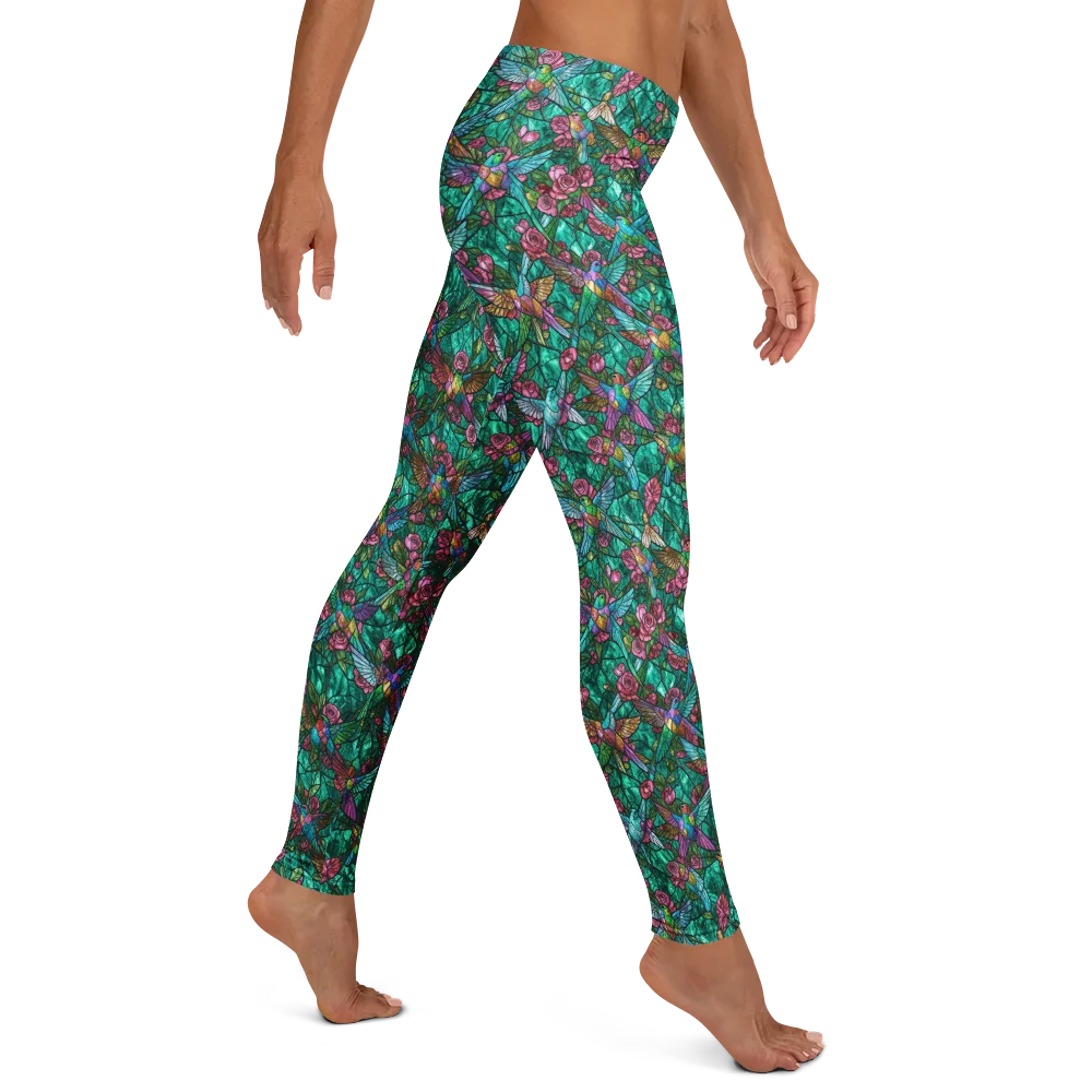 Emerald Aviary on Leggings — Right