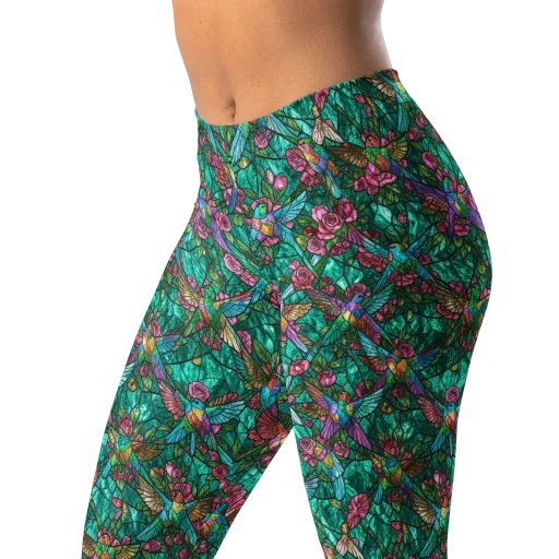 Emerald Aviary on a Leggings