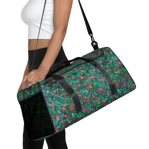 Emerald Aviary on a Duffle Bag