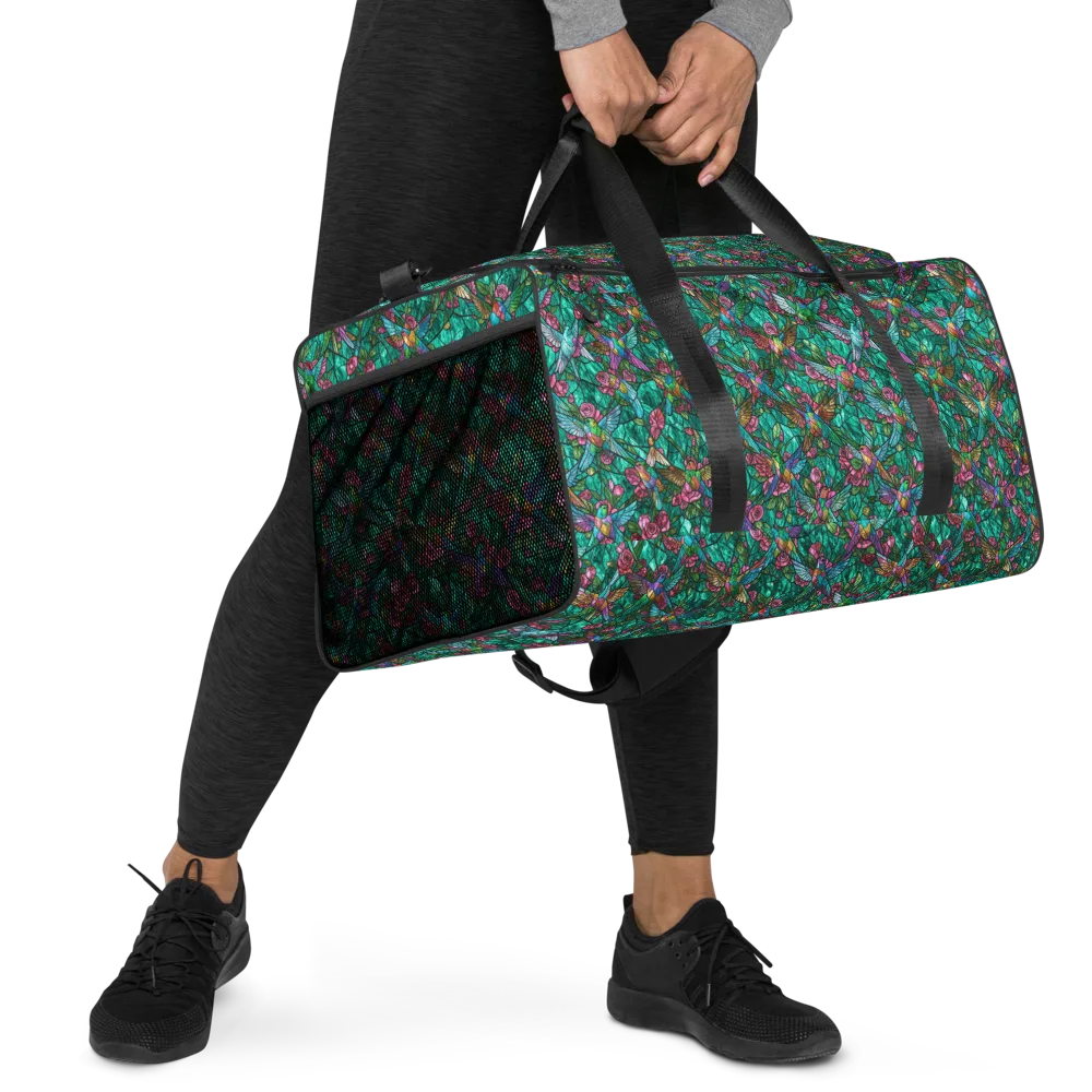 Emerald Aviary on Duffle Bag — Right Front