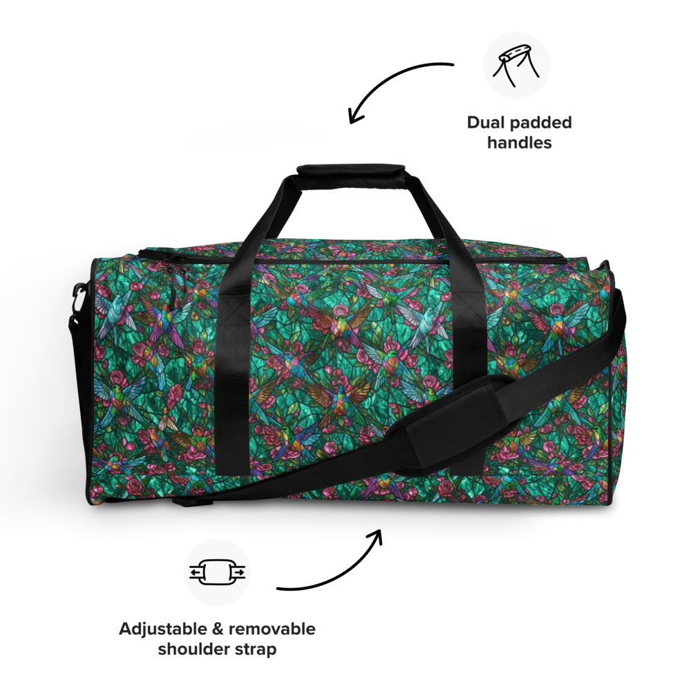 Emerald Aviary on Duffle Bag — Front