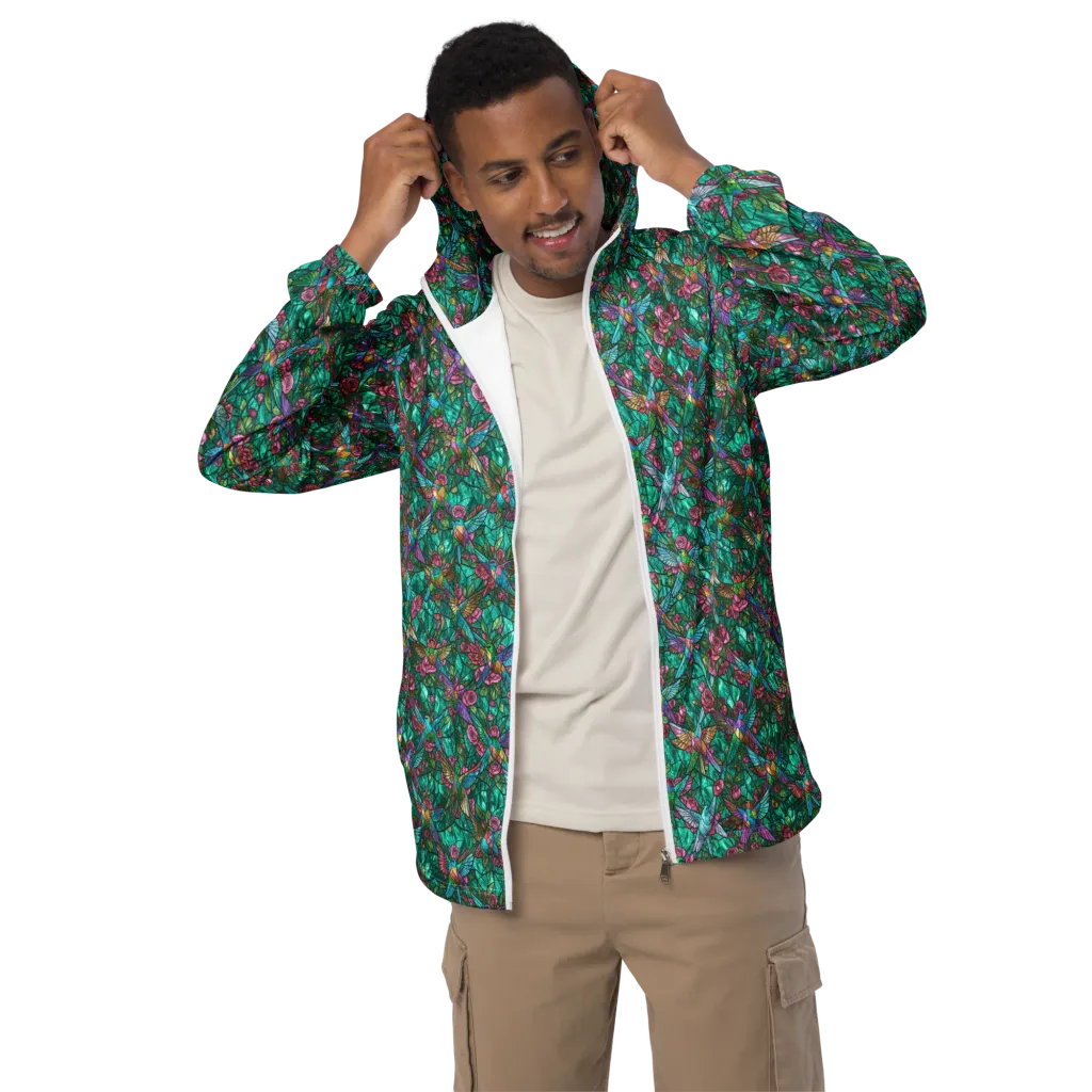 Emerald Aviary on Men's Windbreaker — Front