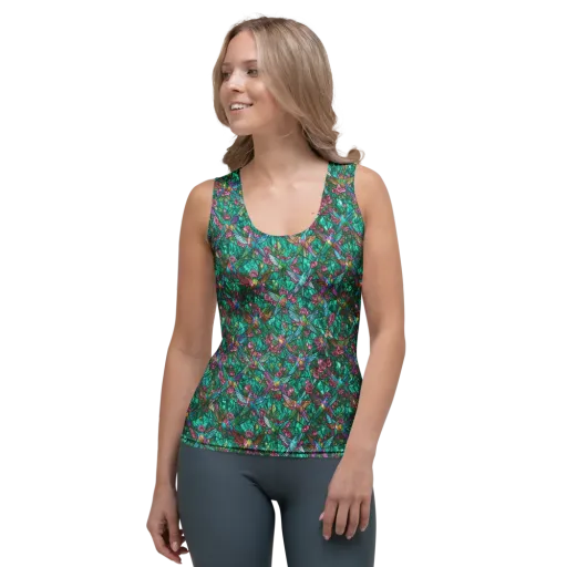 Emerald Aviary on a Women's Tank Top