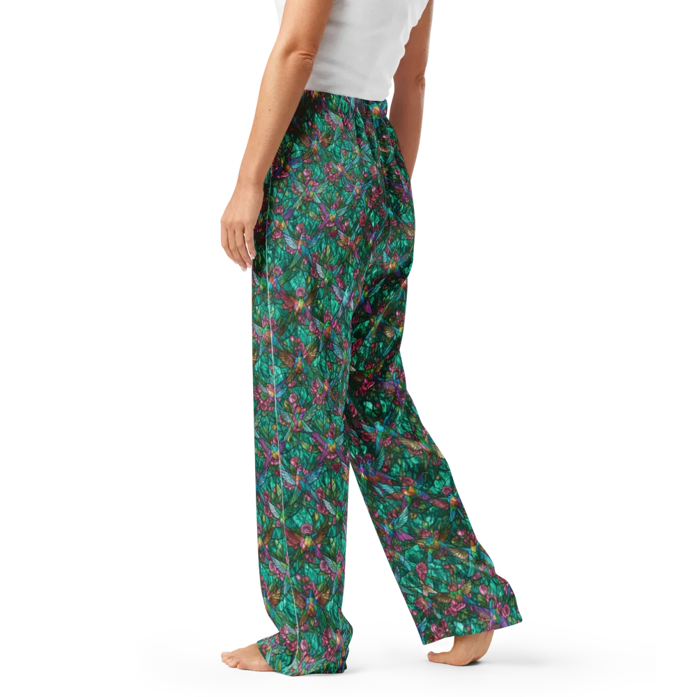 Emerald Aviary on Women's Pajama Pants — Left