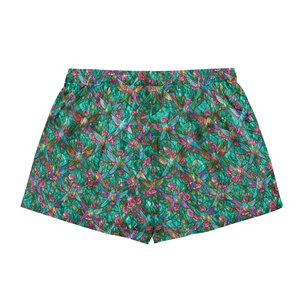 Emerald Aviary on Women's Pajama Shorts — Back