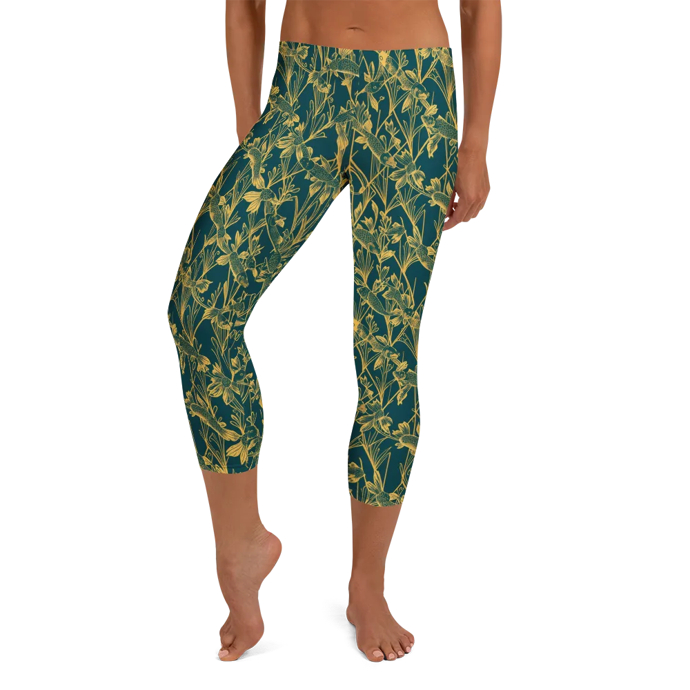 Gilded Pondlife on Capri Leggings — Front