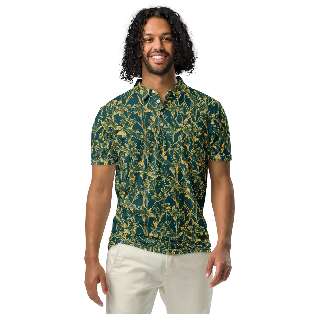 Gilded Pondlife on Men's Slim Fit Polo Shirt — Front