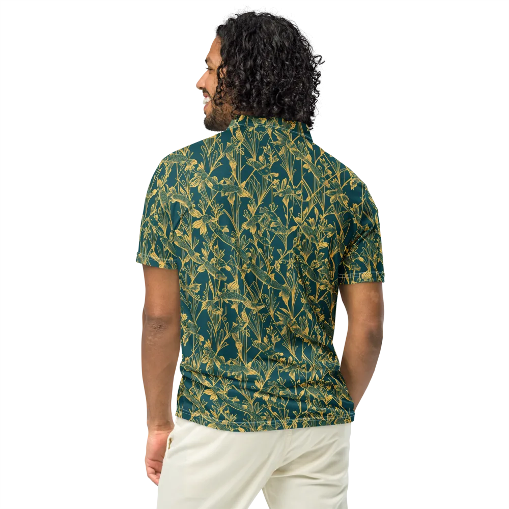 Gilded Pondlife on Men's Slim Fit Polo Shirt — Back