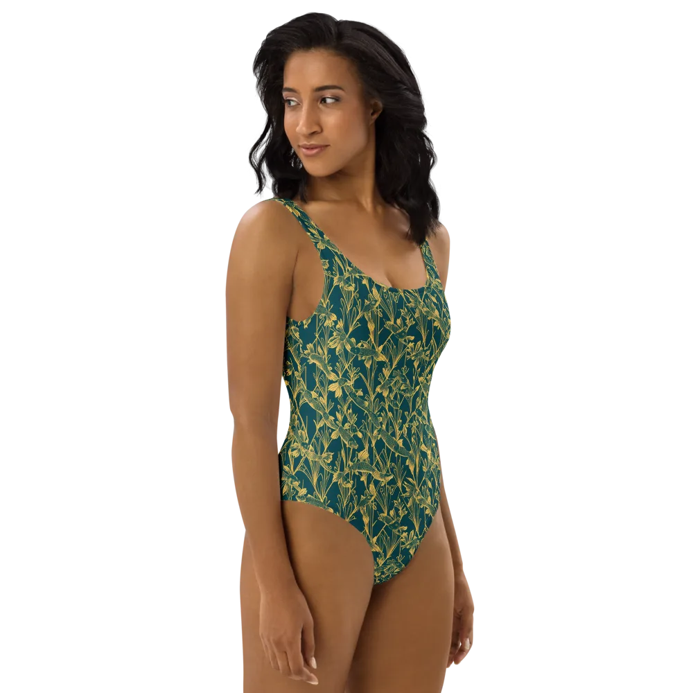 Gilded Pondlife on One-Piece Swimsuit — Right