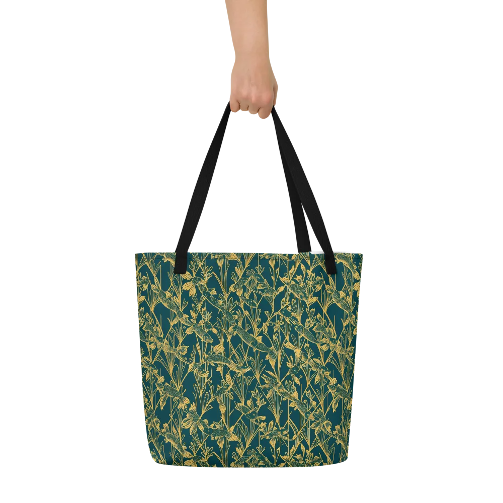 Gilded Pondlife on Large Tote Bag W/ Pocket — Front