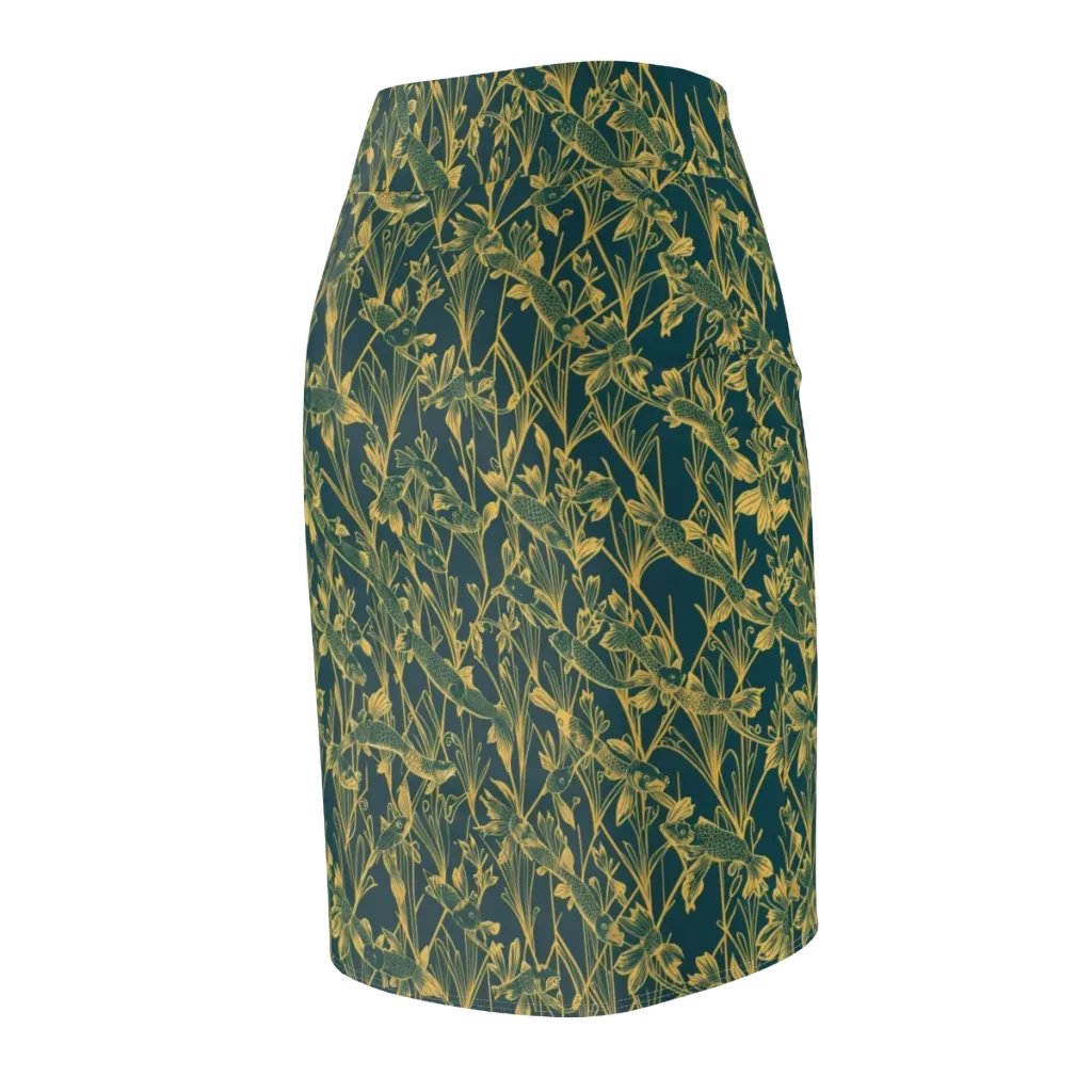 Gilded Pondlife on Pencil Skirt — Back Side