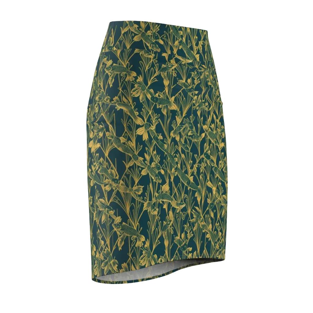Gilded Pondlife on Pencil Skirt — Front Side