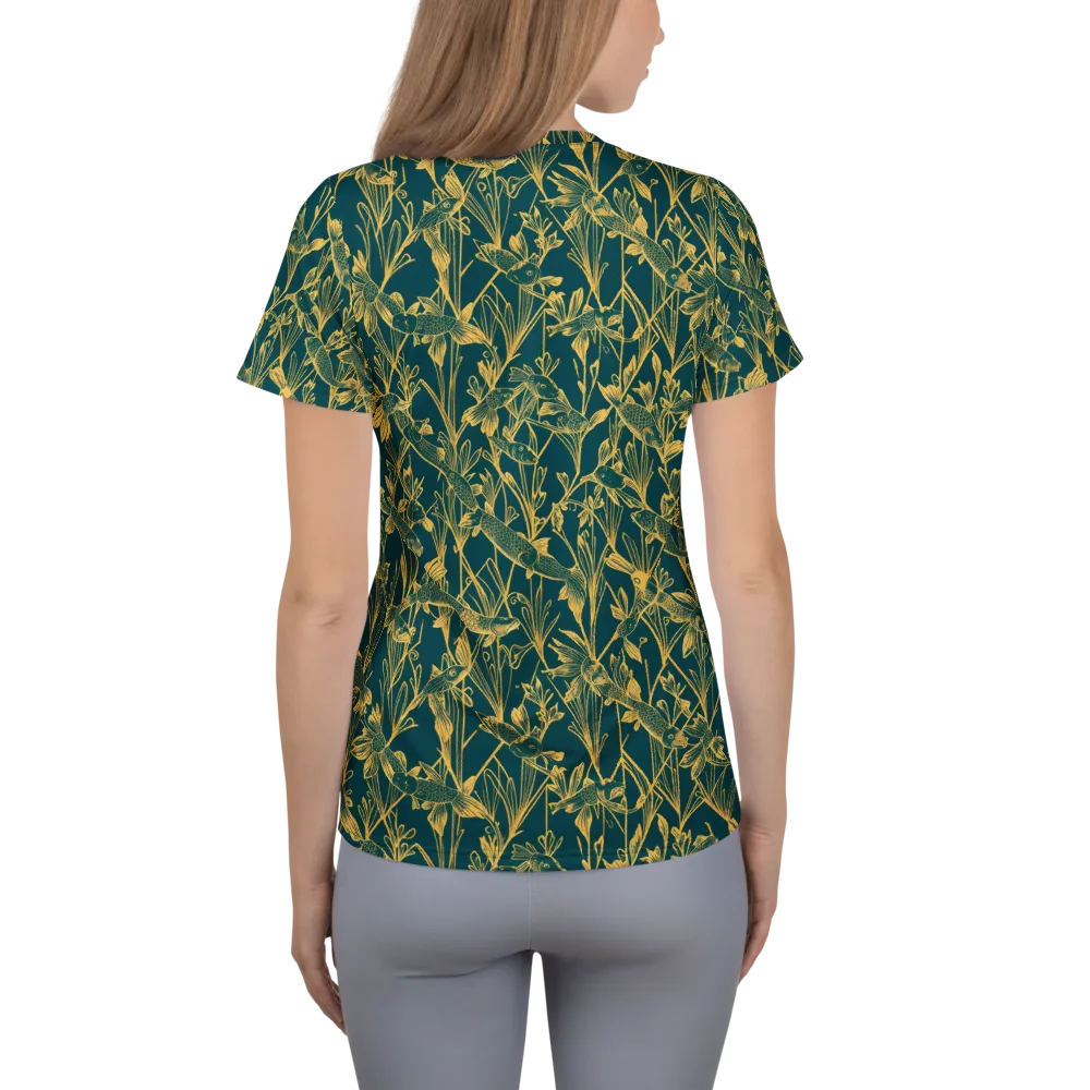 Gilded Pondlife on Women's Athletic T-Shirt — Back