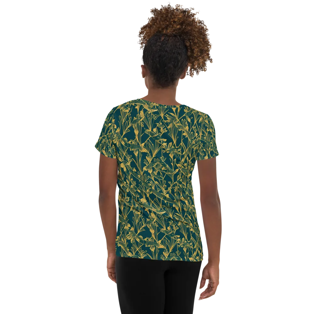Gilded Pondlife on Women's Athletic T-Shirt — Back