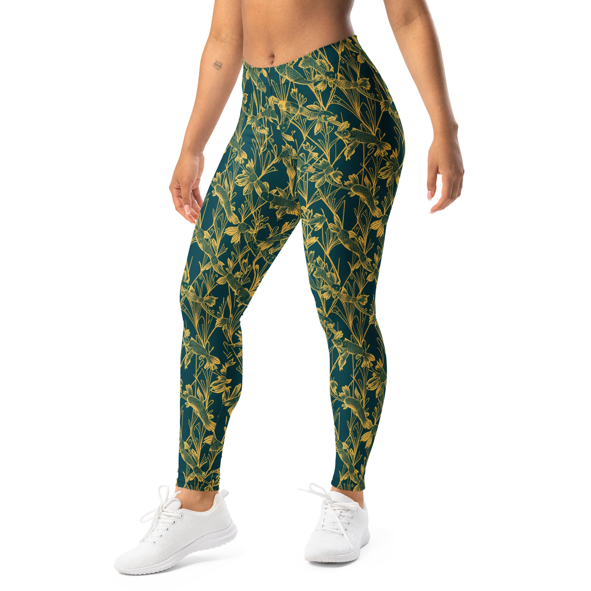 Gilded Pondlife on Leggings — Left Front