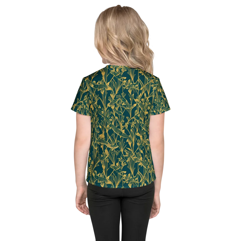 Gilded Pondlife on Kids Crew Neck T-Shirt — Back