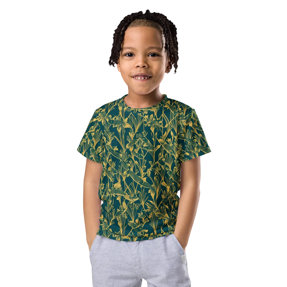 Gilded Pondlife on Kids Crew Neck T-Shirt — Front