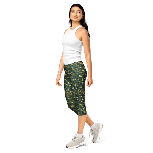 Midnight Pond on a Capri Leggings