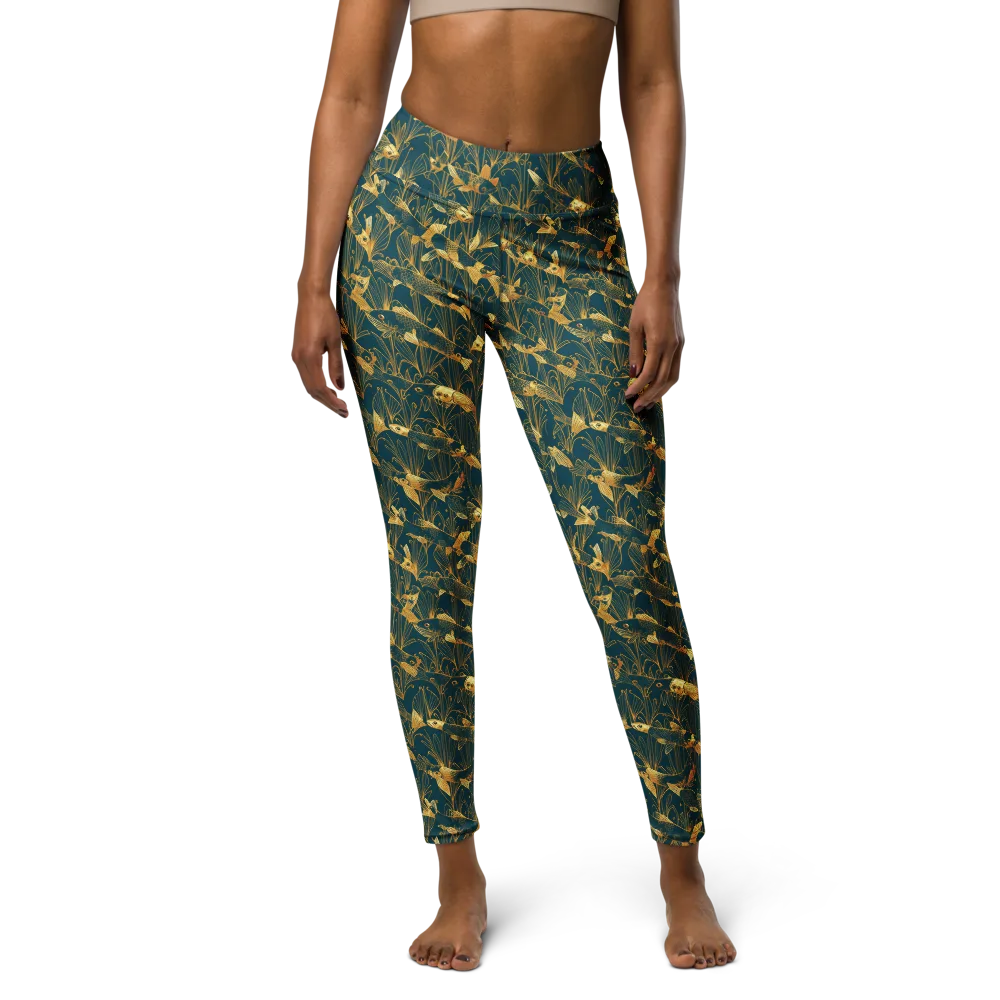 Midnight Pond on Yoga Leggings — Front