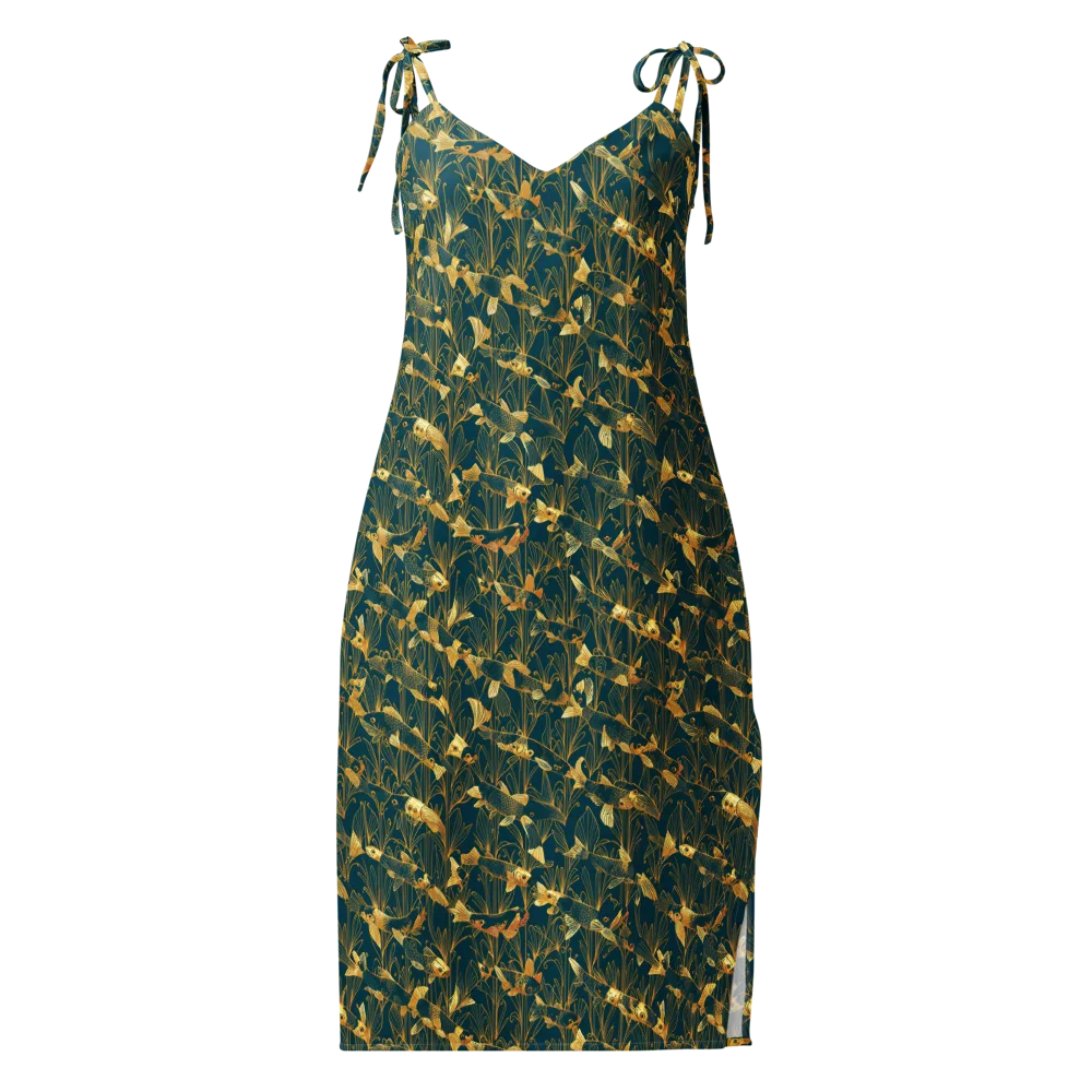 Midnight Pond on Slip Dress — Front