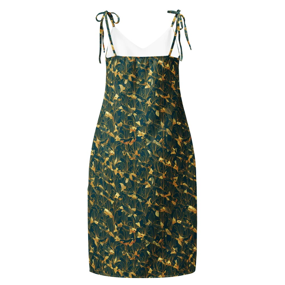 Midnight Pond on Slip Dress — Back