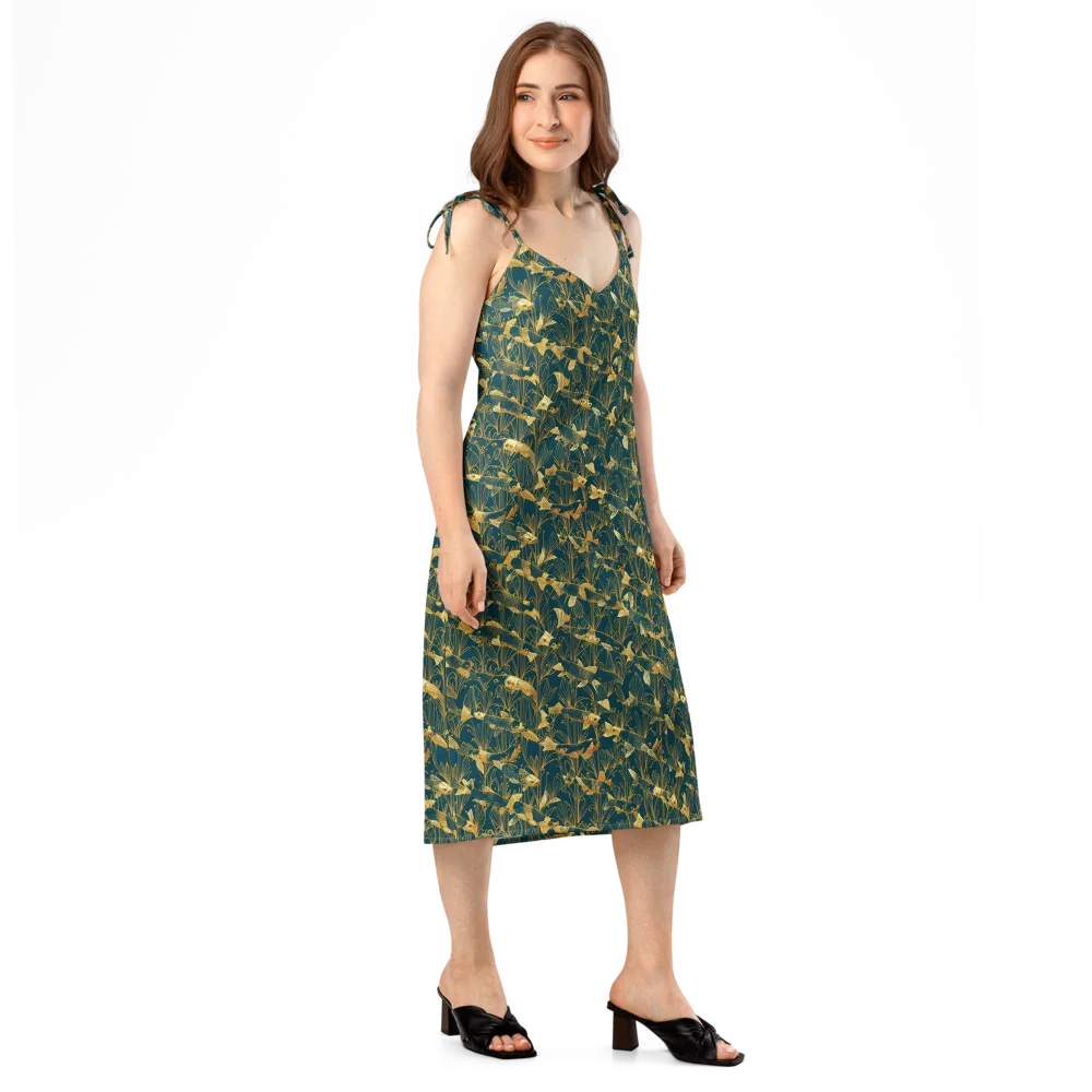 Midnight Pond on Slip Dress — Right Front