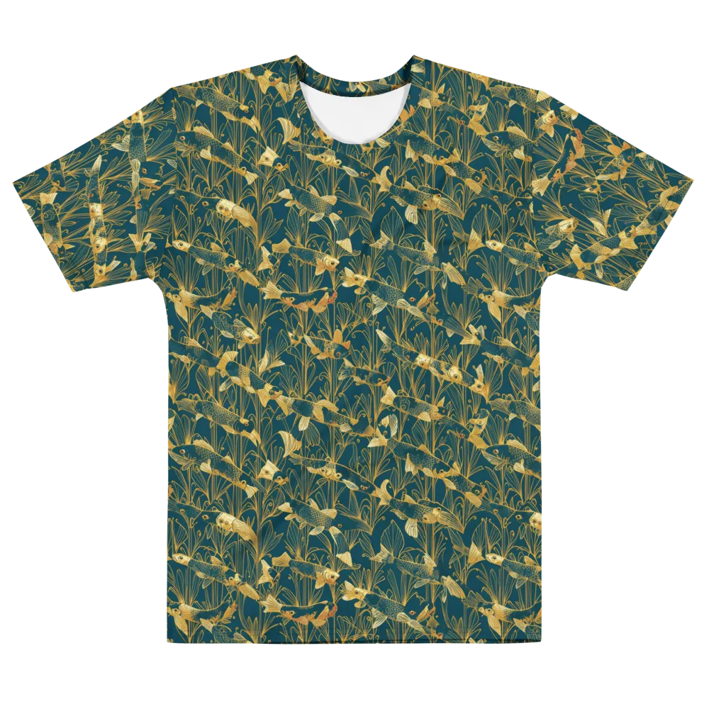 Midnight Pond on Men's Cotton Crew Neck T-Shirt — Front