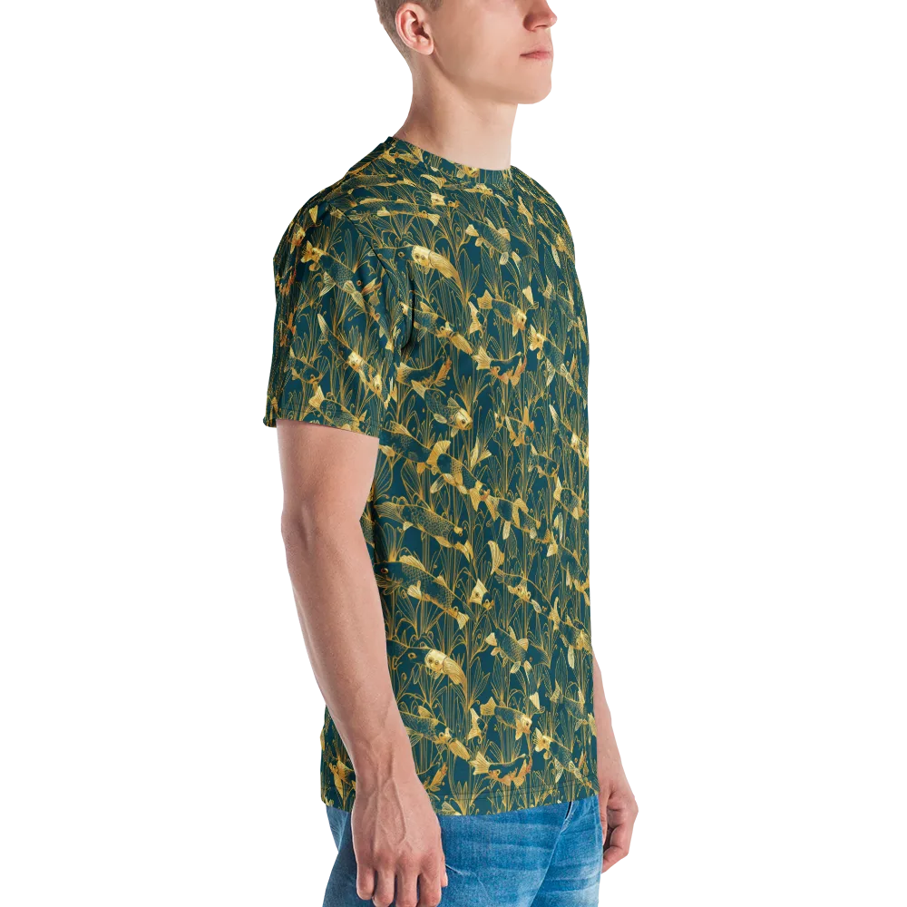 Midnight Pond on Men's Crew Neck T-Shirt — Right