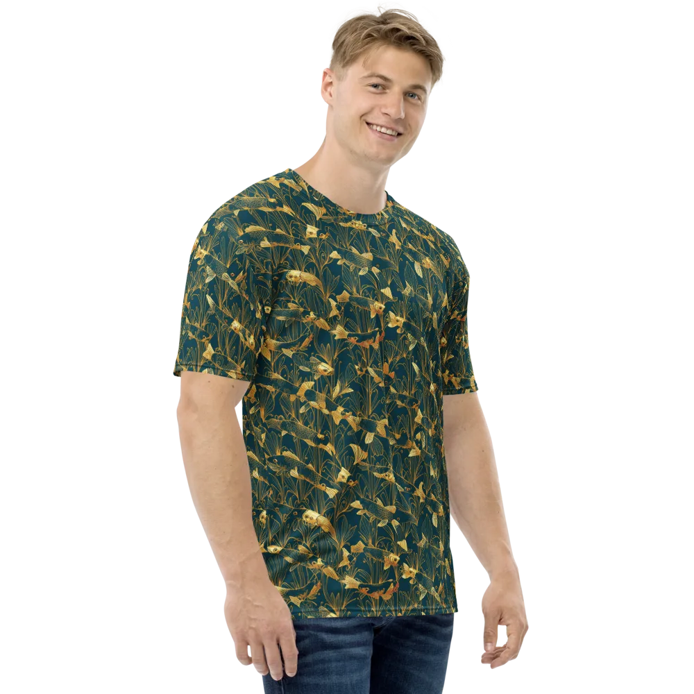 Midnight Pond on Men's Crew Neck T-Shirt — Right