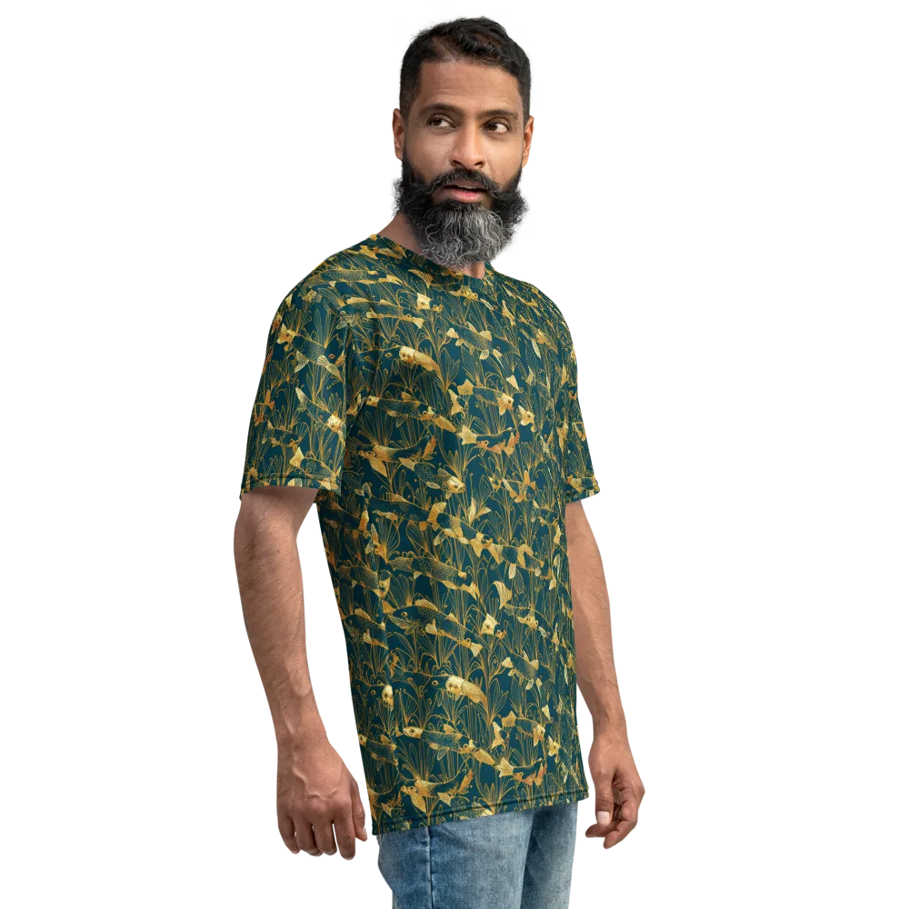 Midnight Pond on Men's Crew Neck T-Shirt — Right