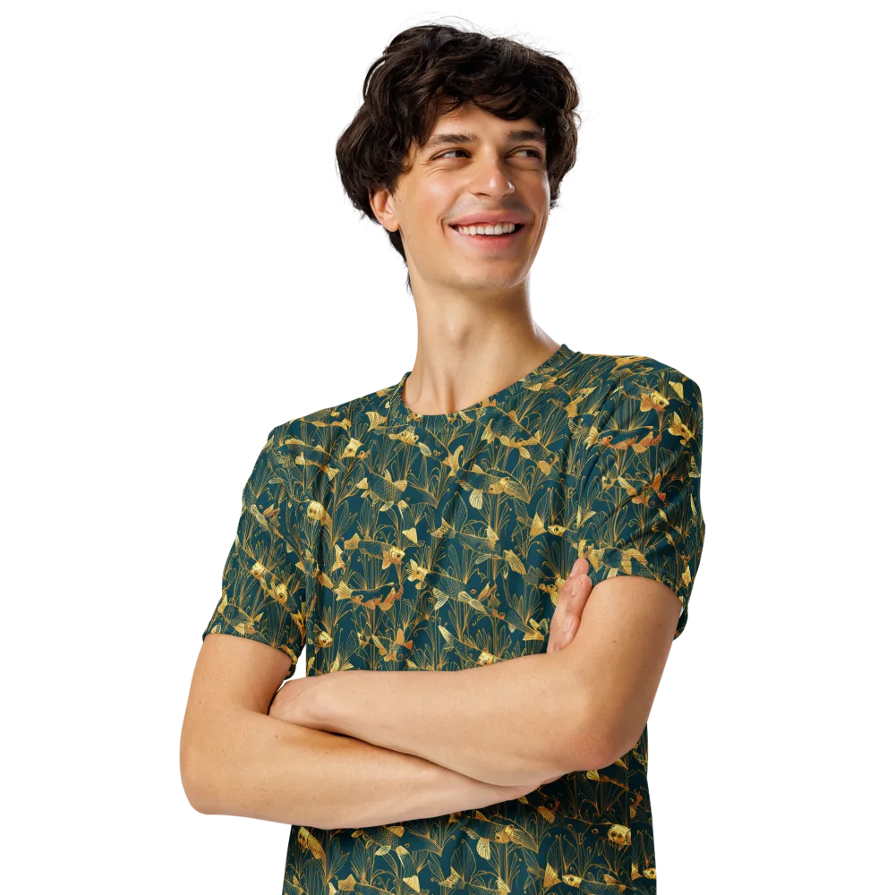 Midnight Pond on Men's Crew Neck T-Shirt — Left Front