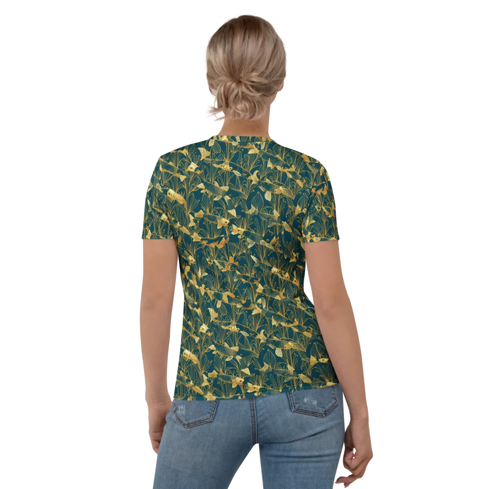 Midnight Pond on Women's Crew Neck T-Shirt — Back