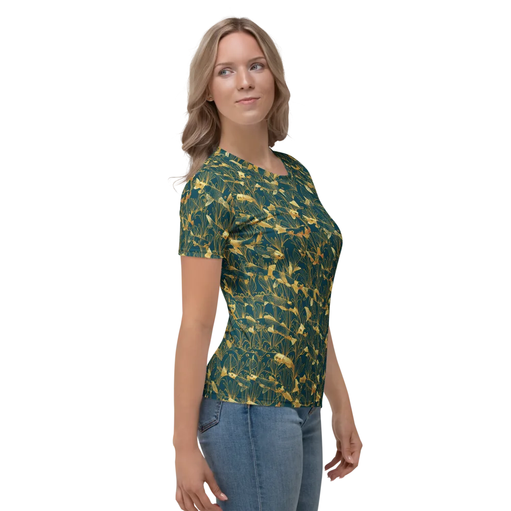 Midnight Pond on Women's Crew Neck T-Shirt — Right