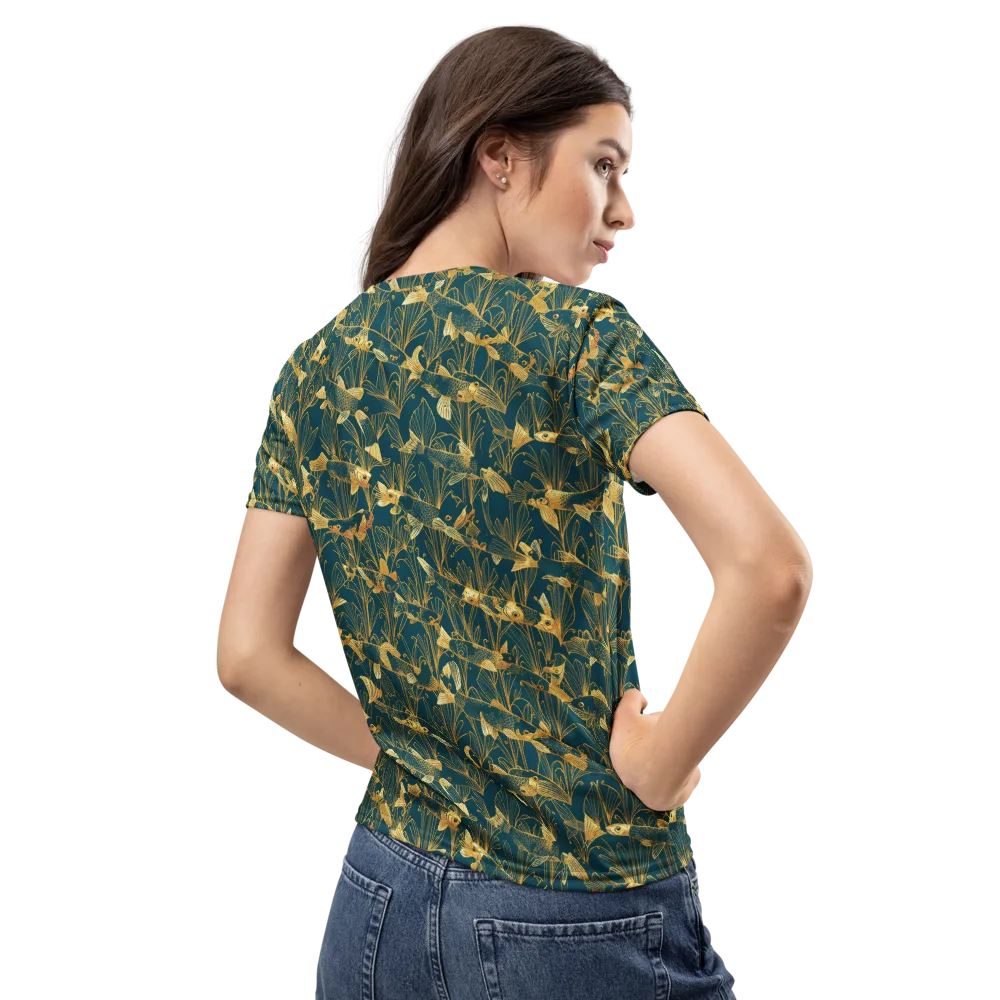 Midnight Pond on Women's Crew Neck T-Shirt — Back