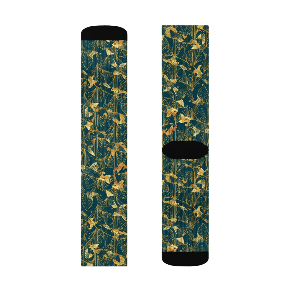 Midnight Pond on Socks — Right Sock